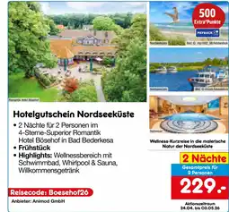Netto Marken-Discount Hotelgutschein Nordseeküste 2 Nächte Angebot