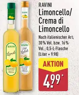 Aldi Nord RAVINI Limoncello/ Crema di Limoncello Angebot
