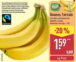 Aldi Nord Bio Bananen, Fairtrade Angebot
