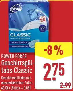 Aldi Nord POWER FORCE Geschirrspül tabs Classic Angebot