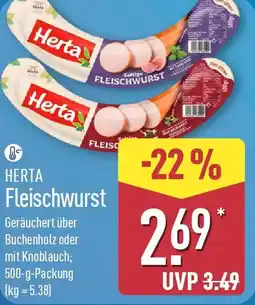 Aldi Nord HERTA Fleischwurst Angebot