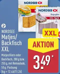 Aldi Nord NORDSEE Matjes/ Backfisch XXL Angebot