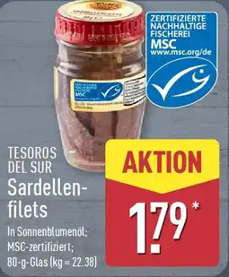 Aldi Nord TESOROS DEL SUR Sardellenfilets Angebot