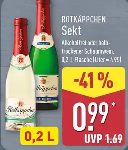Aldi Nord ROTKÄPPCHEN Sekt Angebot