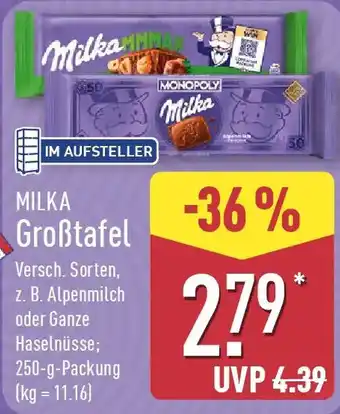 Aldi Nord MILKA Groẞtafel Angebot