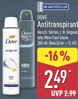 Aldi Nord DOVE Antitranspirant Angebot