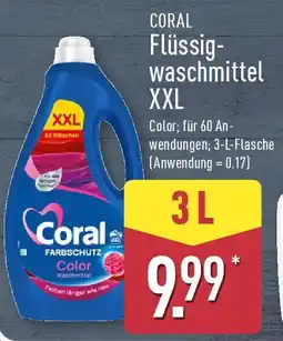 Aldi Nord CORAL Flüssigwaschmittel Coral XXL Angebot