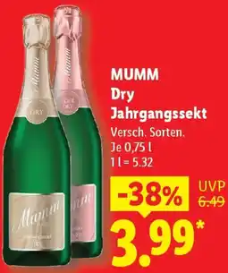 Lidl MUMM Dry Jahrgangssekt Angebot