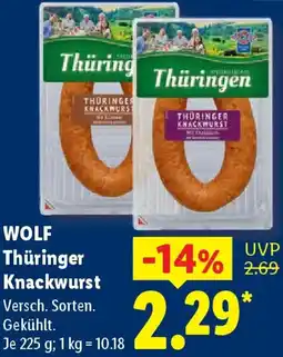 Lidl WOLF Thüringer Knackwurst Angebot