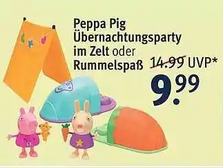 Rossmann Peppa Pig übernachtungsparty Im Zelt Oder Rummelspaß Angebot