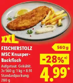 Lidl FISCHERSTOLZ MSC Knusper Backfisch Angebot