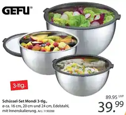 Zurbrüggen GEFU Schüssel-Set Mondi 3-tlg. Angebot