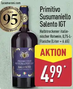 Aldi Nord Primitivo Susumaniello Salento IGT Angebot