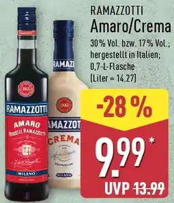 Aldi Nord RAMAZZOTTI Amaro/Crema Angebot