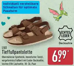 Aldi Nord L&D Tieffußpantolette Angebot