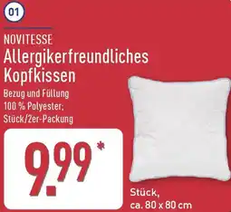 Aldi Nord NOVITESSE Allergikerfreundliches Kopfkissen Angebot