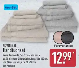 Aldi Nord NOVITESSE Handtuchset Angebot