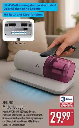 Aldi Nord AMBIANO Milbensauger Angebot