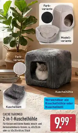 Aldi Nord CACHET&ROMEO 2-in-1-Kuschelhöhle Angebot