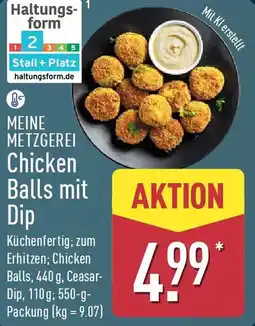 Aldi Nord MEINE METZGEREI Chicken Balls mit Dip Angebot