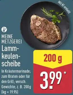Aldi Nord MEINE METZGEREI Lammkeulenscheibe Angebot