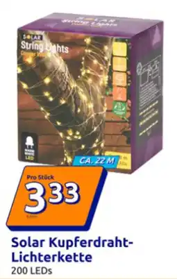 Action Solar Kupferdraht- Lichterkette Angebot