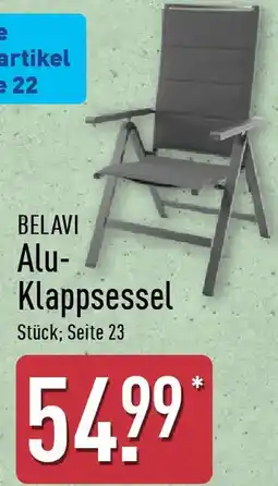 Aldi Nord BELAVI Alu Klappsessel Angebot