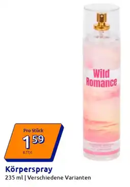 Action Körperspray Wild Romance Angebot