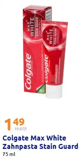 Action Colgate Max White Zahnpasta Stain Guard Angebot