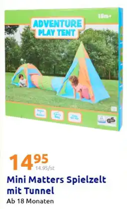 Action Mini Matters Spielzelt mit Tunnel Angebot