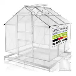 Netto Marken-Discount JUSKYS Aluminium Gewächshaus 3,6 m² - Dachfenster inkl. Fundament für Garten Angebot