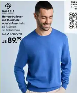 Galeria GALERIA seide/cashmere Herren-Pullover Angebot