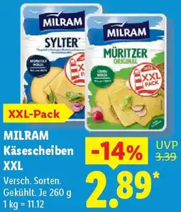 Lidl MILRAM Käsescheiben XXL Angebot