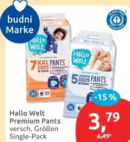 Budni Hallo welt premium pants Angebot
