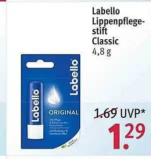 Rossmann Labello Lippenpflegestift Classic Angebot