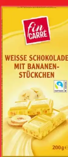 Lidl Fin Carre Weiße Schokolade mit Bananenstückchen Angebot