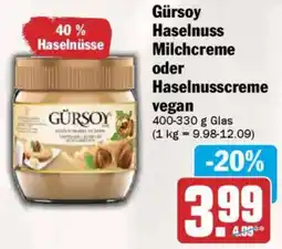 AEZ Gürsoy Haselnuss Milchcreme oder Haselnusscreme vegan Angebot
