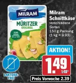 AEZ Milram Schnittkäse Angebot