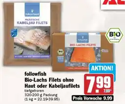 AEZ followfood Bio-Lachs Filets ohne Haut oder Kabeljaufilets Angebot