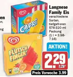 AEZ Langnese Family Eis Angebot