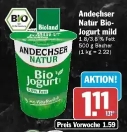 AEZ Andechser Natur Bio Jogurt mild Angebot