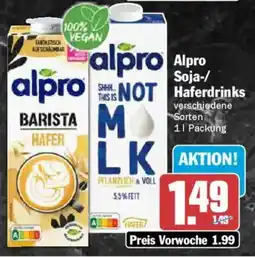AEZ Alpro Soja-/Haferdrinks Angebot