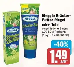 AEZ Meggle Kräuter Butter Riegel oder Tube Angebot