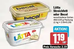 AEZ Lätta Streichfett oder Becel Angebot