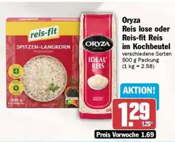 AEZ Oryza Reis lose oder Reis-fit Reis im Kochbeutel Angebot