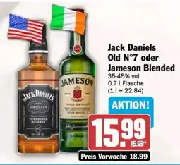 AEZ Jack Daniels Old N°7 oder Jameson Blended Angebot