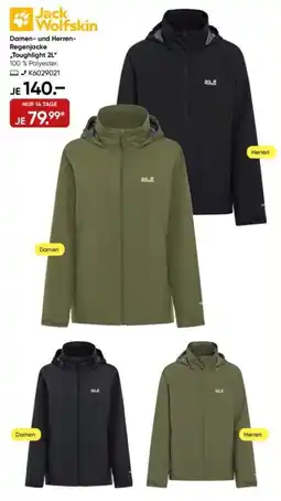 Galeria Jack Wolfskin Damen- und Herren- Regenjacke "Toughlight 2L" Angebot