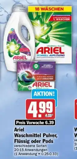 AEZ ARIEL Waschmittel Pulver, Flüssig oder Pods Angebot