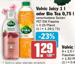AEZ Volvic Juicy 1 l oder Bio Tea 0,75 l Angebot