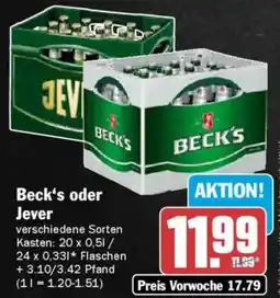 AEZ Beck's oder Jever Angebot